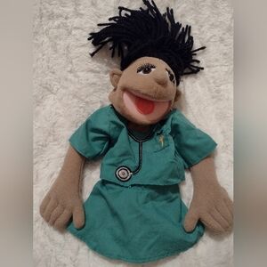 Melissa Doug Hand Puppet Doctor Dr. Susan Nurse Surgeon Scrubs